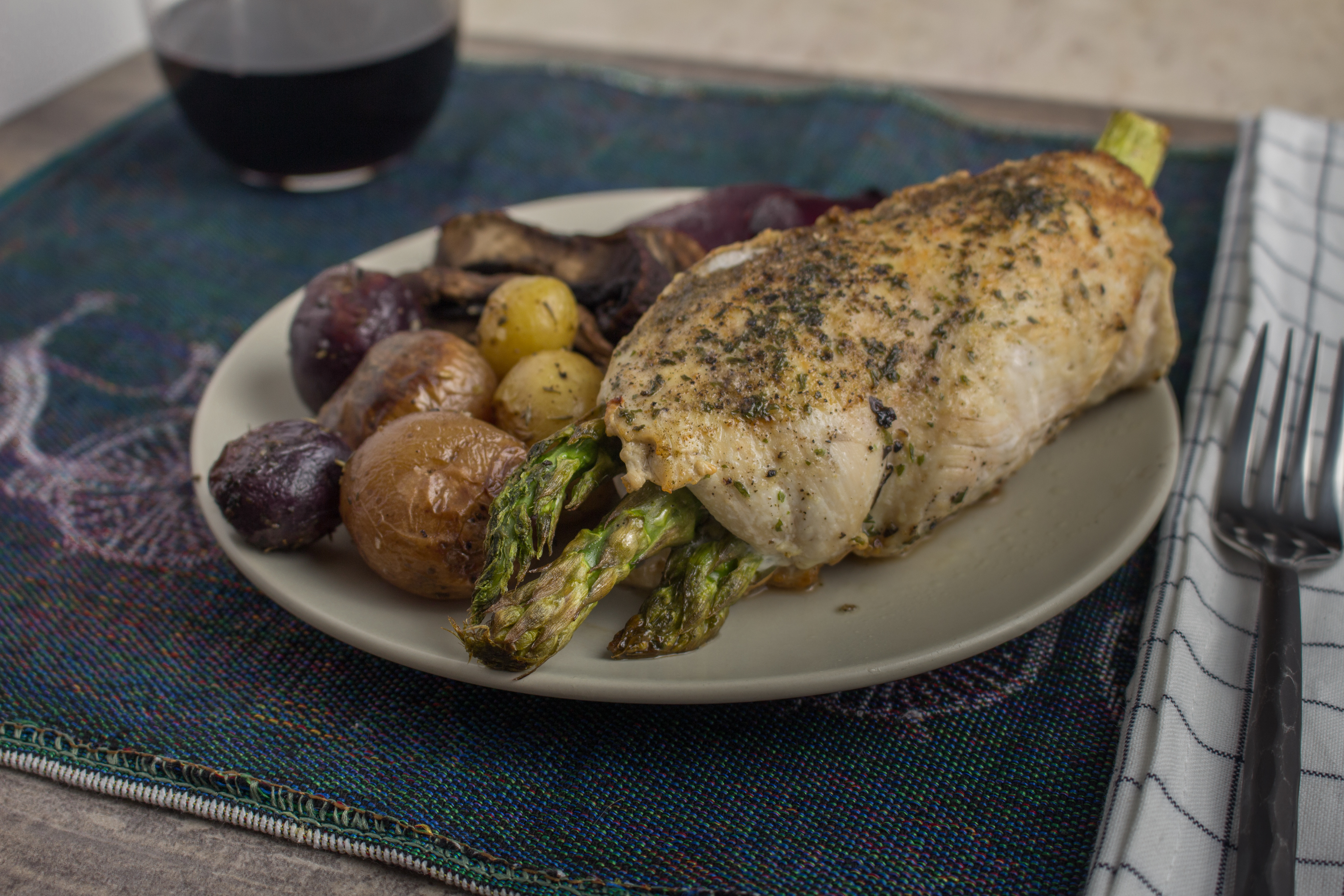 Asparagus and Cheese Stuffed Chicken Breasts